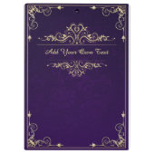   Elegant Paars Damask Klembord (Achterkant)