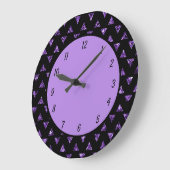 Elegant Paars Diamond Triangle Glam Sparkle Grote Klok (Hoek)