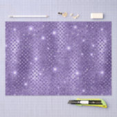 Elegant Paars Diamonds metallisch glitterpatroon Tissuepapier (Craft)