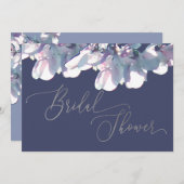 Elegant Paars Dusty Blue Silver Vrijgezellenfeest Kaart (Voorkant / Achterkant)