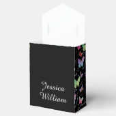 Elegant Paars en blauw, heldere vlinders Bedankdoosjes (Geopend)