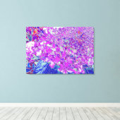 Elegant Paars en Blue Limelight Hydrangea Canvas Afdruk (Insitu (Houten vloer))