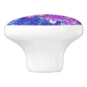 Elegant Paars en Blue Limelight Hydrangea Keramische Knop (Zijkant)