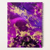 Elegant Paars en Gold Galaxy Marble Monogram Planner (Achterkant)