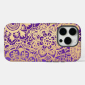Elegant Paars en Gold Mandala Pattern Case-Mate iPhone Case (Achterkant (horizontaal))