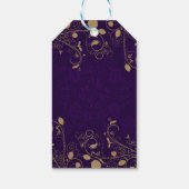 Elegant Paars en goud Cadeaulabel (Achterkant)