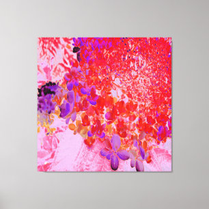 Elegant Paars en Oranje Licht Hydrangea Canvas Afdruk