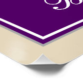 Elegant, Paars, Faux Gold 78th Birthday + naam Perfect Poster (Hoek)