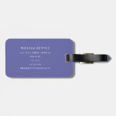 Elegant Paars Faux Gold Crown Bagagelabel (Achterkant horizontaal)