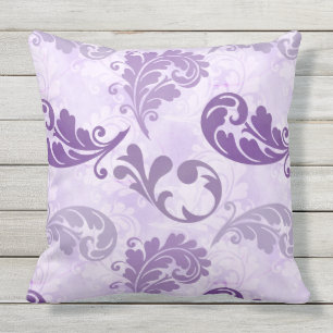 Elegant Paars Feathers Patroon Buitenkussen