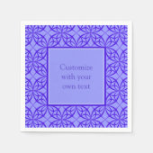 Elegant Paars Filigree Pattern Custom Text Servet (Voorkant)