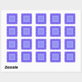 Elegant Paars Filigree Pattern Custom Text Vierkante Sticker (Vel)