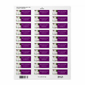 Elegant Paars Floral Return Address Labels (Full Sheet)
