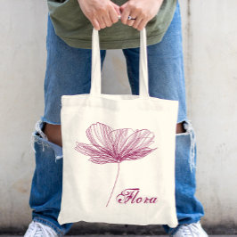 Elegant Paars Flower Cute Boho Girly Artsy Custom Tote Bag