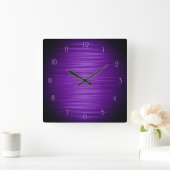 Elegant paars gearceerde wandklok vierkante klok (Huis)