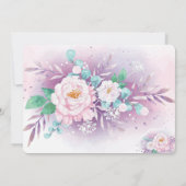 Elegant paars geboortedag kaart (Achterkant)