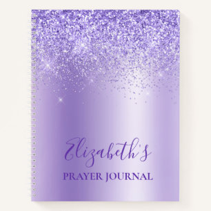 Elegant Paars Glitter Prayer Journal Notitieboek