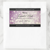 Elegant Paars Glitter Product Packaging Labels (Tas)
