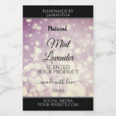 Elegant Paars Glitter Product Packaging Labels Voedselcontainer Etiket (Enkel label)