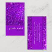 Elegant Paars Glitter Visitekaartje (Voorkant / Achterkant)