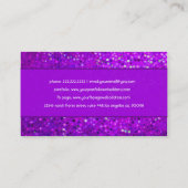 Elegant Paars Glitter Visitekaartje (Achterkant)