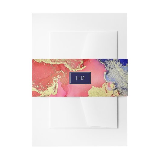 Elegant Paars goudbruin Uitnodigingen Wikkel (Voorkant Voorbeeld)