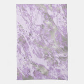 Elegant Paars Grijs Abstract Chic Patroon Theedoek (Verticaal)