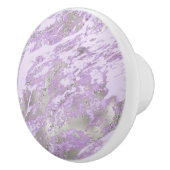 Elegant Paars grijs Abstract grafisch patroon Keramische Knop (Rechts)