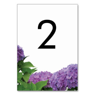 Elegant Paars Hydrangea Wedding Kaart