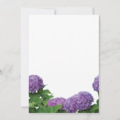 Elegant Paars Hydrangea Wedding Save the Date (Achterkant)