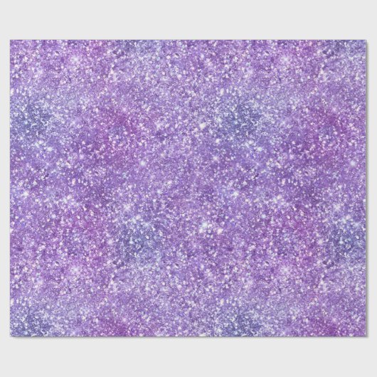 Elegant Paars Iridescent Gradiënt Glitter Cadeaupapier (Vlak)