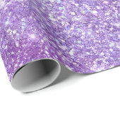 Elegant Paars Iridescent Gradiënt Glitter Cadeaupapier (Rol Hoek)