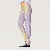 Elegant Paars Kerstmis - Gepersonaliseerd monogram Leggings (Links)