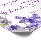 Elegant Paars Lavander Flowers Verloving Poster (Hoek)