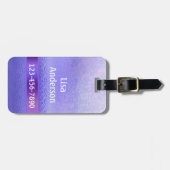 Elegant Paars Lavender Artistic Stripe Luggable Bagagelabel (Voorkant horizontaal)