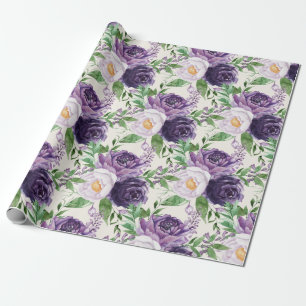 Elegant Paars Lavender Floral Greenery Botanical Cadeaupapier