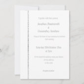 ELEGANT PAARS MARBLE SILVER WEDING KAART (Voorkant)