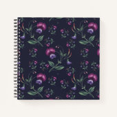 Elegant Paars Orchids Floral Pattern | Notitieboek (Voorkant)