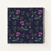 Elegant Paars Orchids Floral Pattern | Notitieboek (Achterkant)