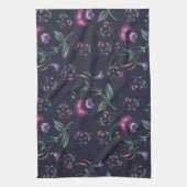 Elegant Paars Orchids Floral Pattern | Theedoek (Verticaal)