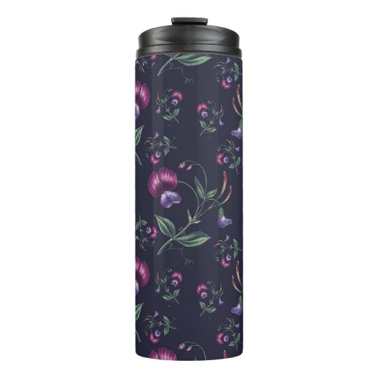 Elegant  Paars Orchids Floral Pattern | Thermosbeker (Voorkant)