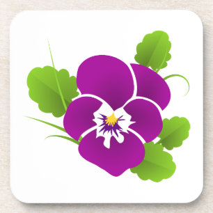 Elegant Paars Pansy Onderzetter