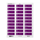 Elegant Paars Return Address Labels (Full Sheet)