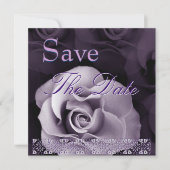 Elegant PAARS Roos Wedding Save Date Uitnodiging (Voorkant)