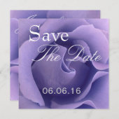 Elegant PAARS Roos Wedding Save the Date Invite (Voorkant / Achterkant)