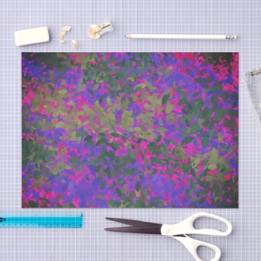 Elegant Paars Roze Tuin Tissuepapier (Craft)