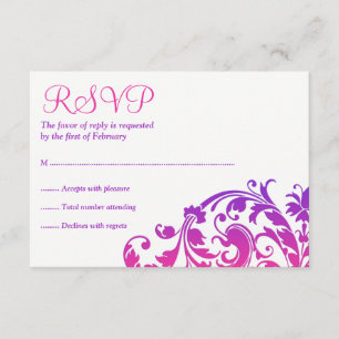 Elegant Paars roze Vlaams Bat Mitzvah RSVP