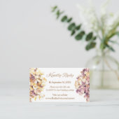Elegant Paars Rustic Hydrangea RSVP-kaart Plaatskaartje (Staand voorkant)