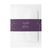 Elegant Paars Silver Glitter Wedding Uitnodigingen Wikkel (Voorkant Voorbeeld)