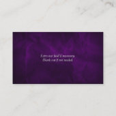 Elegant Paars Silver Leaf Swirl Visitekaartje (Achterkant)